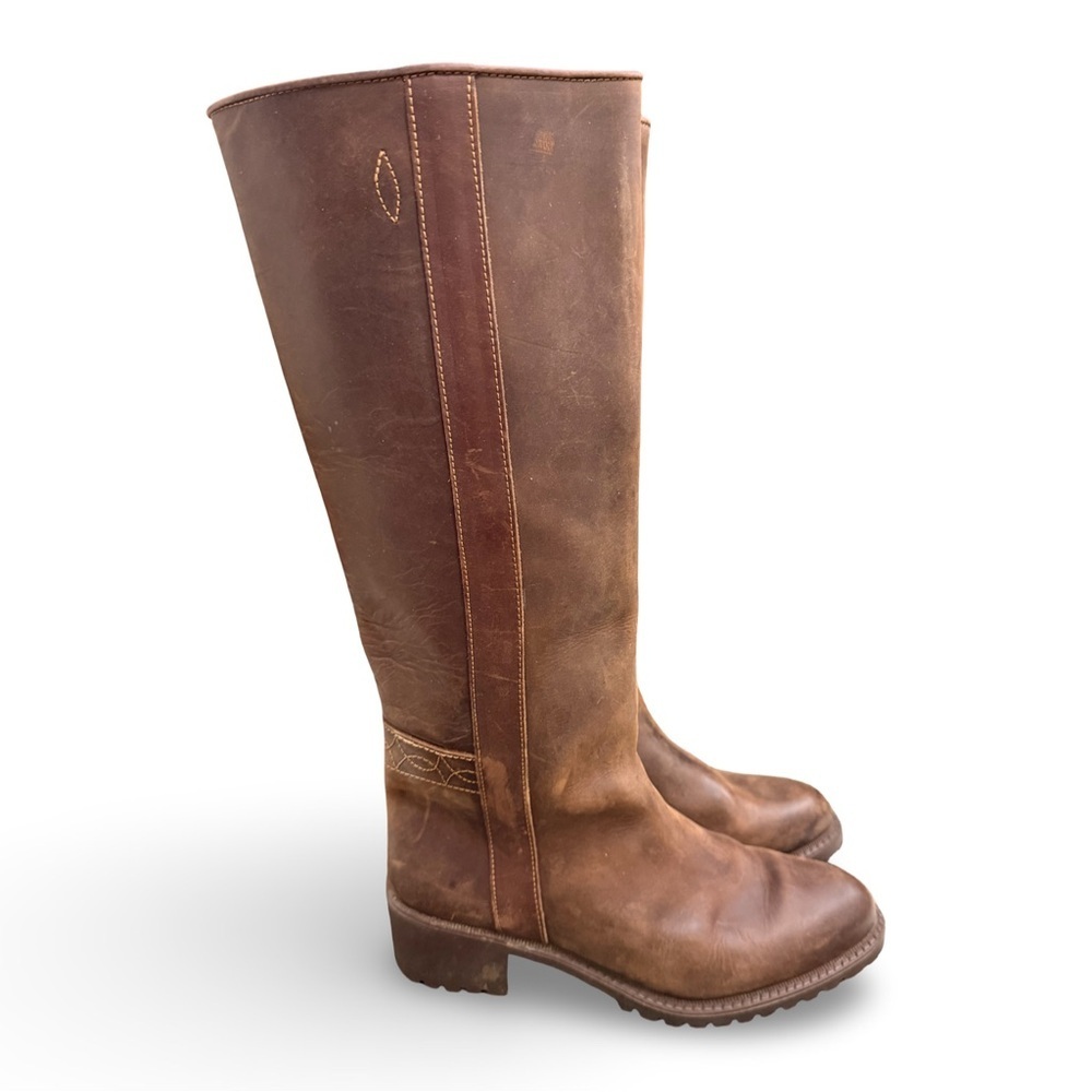 Cartujano De Espana Tall Leather Brown Riding Boots Size 38 - Picture 4 of 8